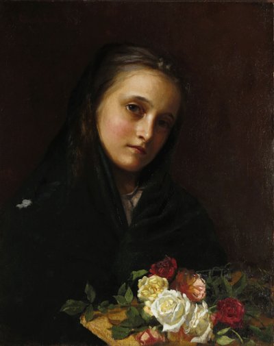 Girl with Flowers by Gilbert Gaul